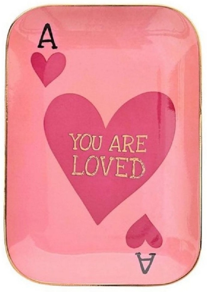 Giftcompany Schmuckkassette Porzellanteller Love Plates You are Loved Rosa