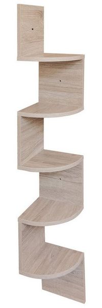 HTI-Living Eckregal Eckregal Lisa Sonoma, Stück, Wandregal 5 Fächer