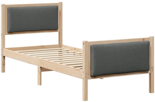 vidaXL Bettrahmen mit Kopfteil Dunkelgrau 80 x 200 cm Stoff 878360