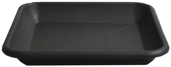 HAC24 Blumentopfuntersetzer Pflanztopf Blumentopf Untersetzer Blumenkübel Schale Pflanzschale, Set, 4-tlg, Eckig Anthrazit Kunststoff