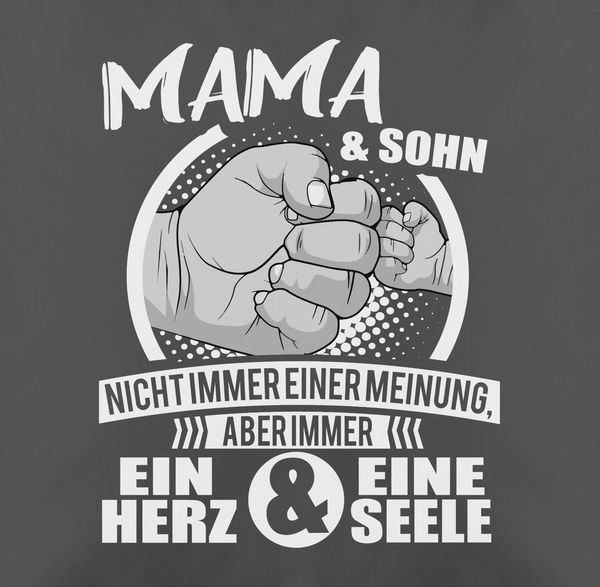 Shirtracer Dekokissen Mama & Sohn Immer ein Herz & eine Seele, Mama