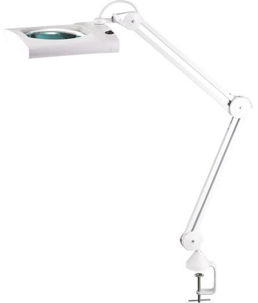 Alco Lupenleuchte LED 9223 mit Tischklemme weiß