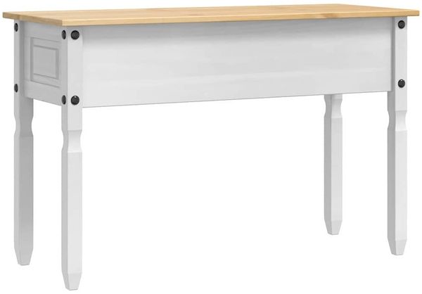 vidaXL Beistelltisch Corona Weiß 115 x 46 x 73 cm Massives Kiefernholz 42021194 Bild 6