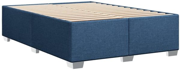 Bettgestell ohne Matratze, ohne Kopfteil, Stoff, Blau, 140x200 cm Bild 6