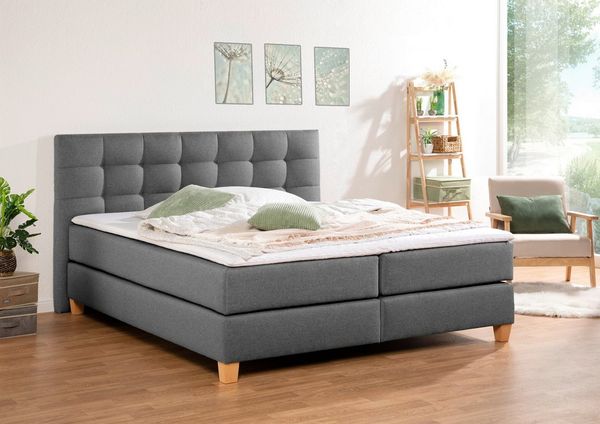 Home affaire Boxspringbett Moulay, inkl. Topper, in 3 Härtegraden, TFK auch in Härtegrad 4