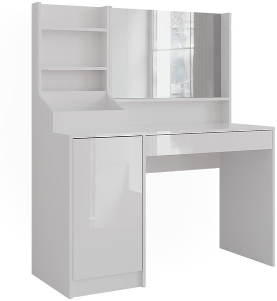 Schminktisch Sherry Weiß/Weiß Hochglanz 119.8 cm 3 Teile Vicco