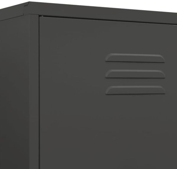 vidaXL Kleiderschrank, Stahl, Anthrazit, 90 x 50 x 180 cm Bild 8