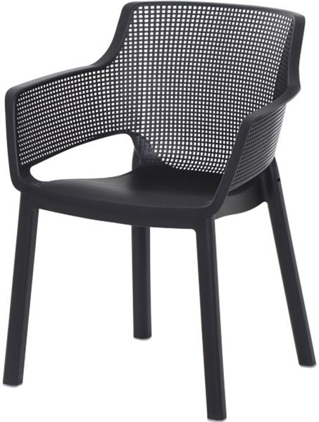20x Gartenstühle Stapelstuhl Easy Terrassenstuhl - Stapelstühle 80cm Balkonstuhl Kunststoff anthrazit stapelbar wetterfest Garten, Terrasse & Balkon
