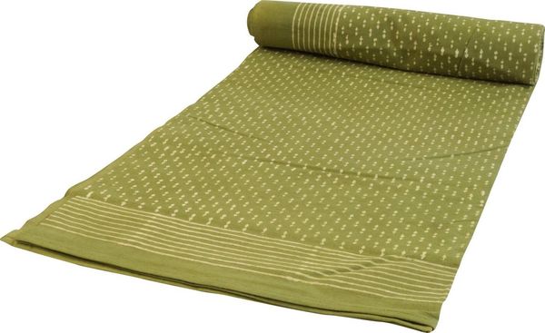 Guru-Shop Tagesdecke Blockdruck Tagesdecke, Bett & Sofaüberwurf,..