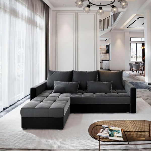 Masseno Ecksofa KOS PIK mit Schlaffunktion L-Form, Sofa mit Bettkasten