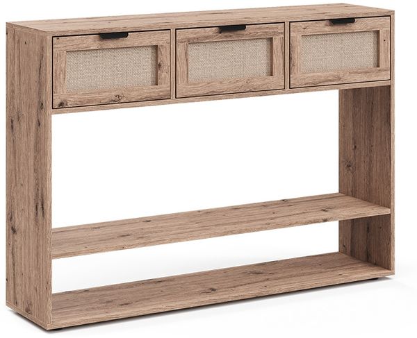 Konsolentisch Elven Eiche 120 x 85 cm mit 3 Schubladen Vicco