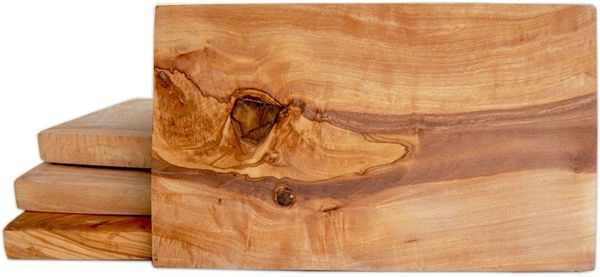 Olivenholz-erleben Frühstücksbrett, Olivenholz, (Set, 4-St), je Gr. 25x15 cm