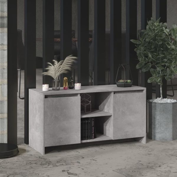 TV-Schrank Betongrau 102 x 37,5 x 52,5 cm Spanplatte [809795]
