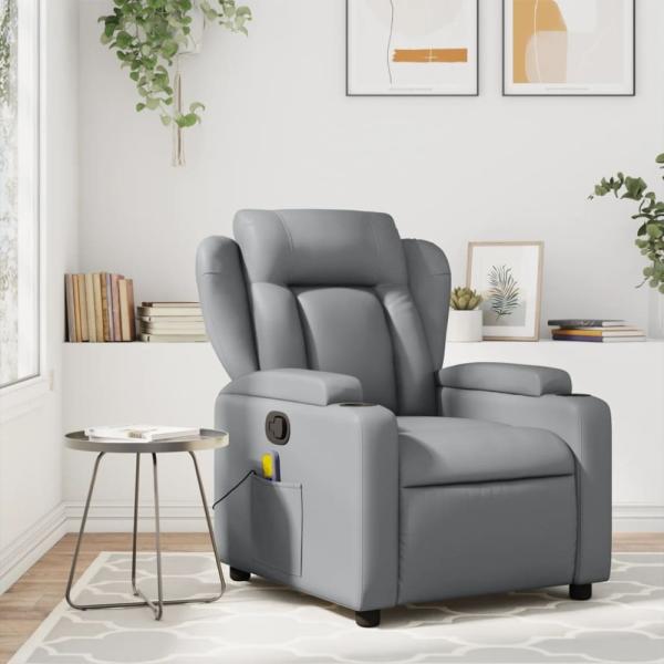 vidaXL Relaxsessel Grau Kunstleder 372430