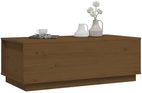 vidaXL Couchtisch Honigbraun 100x50x35 cm Massivholz Kiefer 813423 Bild 4