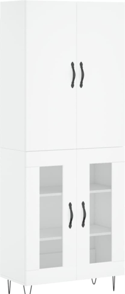 vidaXL Highboard Weiß 69,5x34x180 cm Holzwerkstoff 3198065