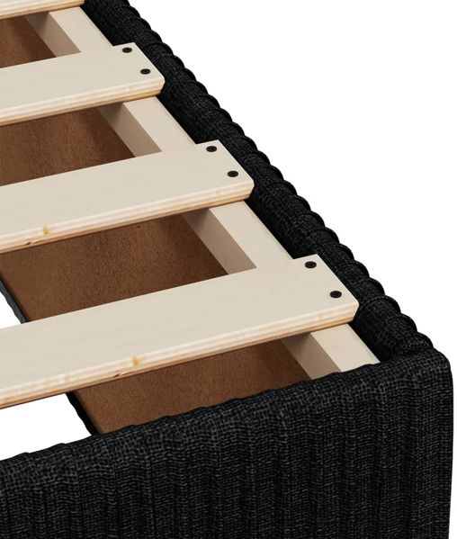 vidaXL Boxspringbett mit Matratze Schwarz 140x200 cm Stoff 3292095 Bild 11