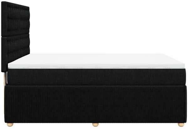 vidaXL Boxspringbett mit Matratze Schwarz 140x200 cm Stoff 3292095 Bild 5