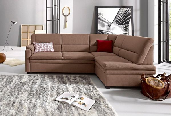 sit&more Ecksofa Pisa L-Form, mit Federkern, wahlweise mit Bettfunktion