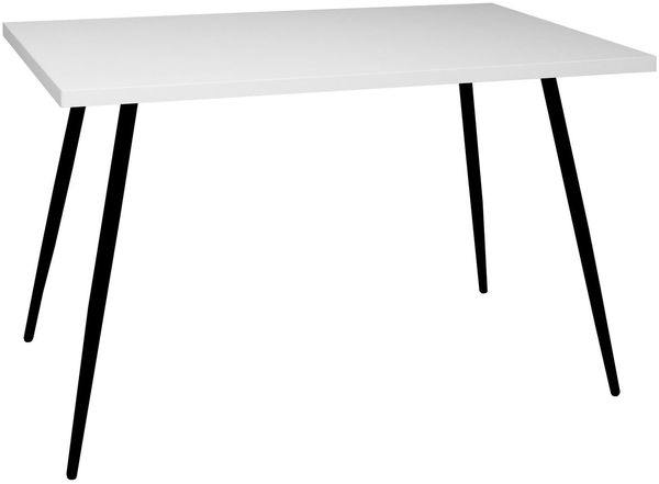 Bistrotisch Efrossina 120x70x75 schwarz matt/weiß matt lack 14408