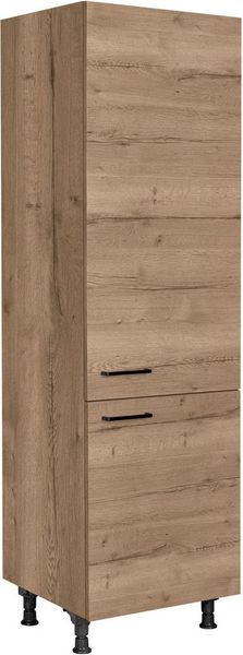 nobilia® Kühlumbauschrank "Structura", mit zwei Türen und zusätzlichem Einlegeboden, vormontiert, Ausrichtung wählbar, Breite/Höhe: 60/216,6 cm