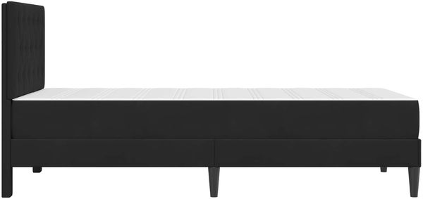 vidaXL Bettgestell mit Matratze mit Kopfteil Schwarz 90 x 200 cm Samt 3415028 Bild 7