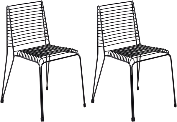 Gartenstuhl 2er Set CHIEVE Metall Schwarz