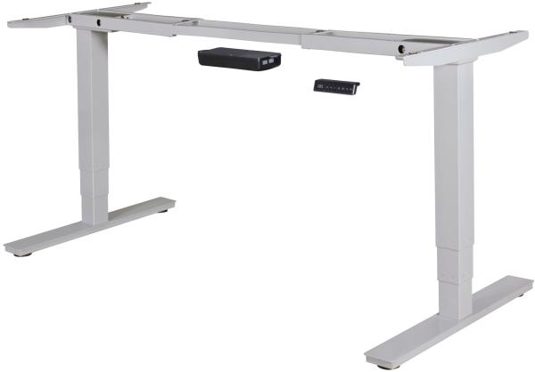 Kadima Design Elektrisches Schreibtischgestell mit Memory-Funktion, robust. Silber, 105x70x63 cm