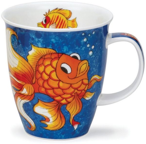Dunoon Tasse Funky Fish Fisch Nevis 0,4 l Fine Bone China Porzellan, 1-tlg.