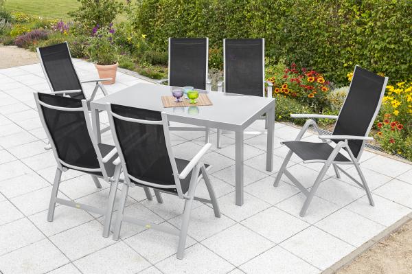 Carrara Set 7tlg, 150x90 cm, schwarz