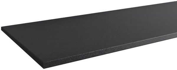 FACKELMANN OXFORD Waschtischplatte 60,6 cm breit, Schwarz, Schieferstruktur