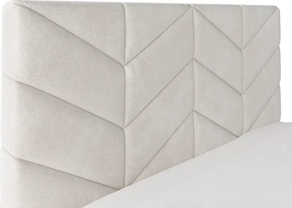 Vente-unique - JUSTANI Bett Stoff Beige - B 213 cm x H 106 cm x L 170 cm Bild 7
