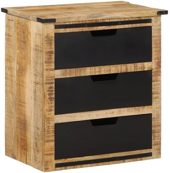 vidaXL Sideboard mit 3 Schubladen 55x35x60 cm Massivholz Mango 374061