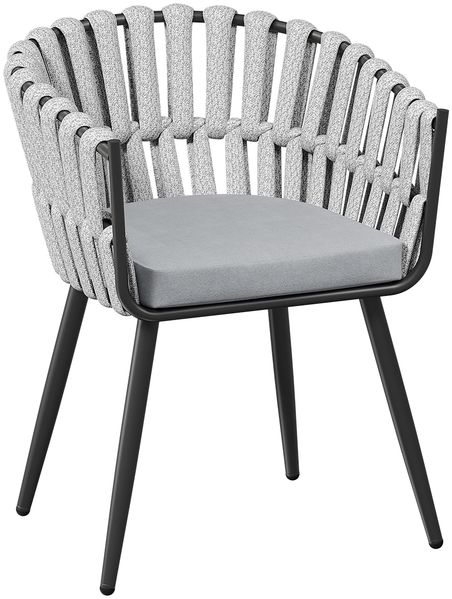 STEELSØN 'Tarian' Gartenstuhl im Rope Design, 2er-Set, hellgrau, Loungesessel bis 120 kg belastbar, inkl. Sitzkissen, wetterfest & höhenverstellbar Bild 13