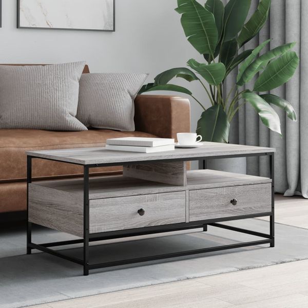 vidaXL Couchtisch Grau Sonoma 100x51x45 cm Holzwerkstoff 835287