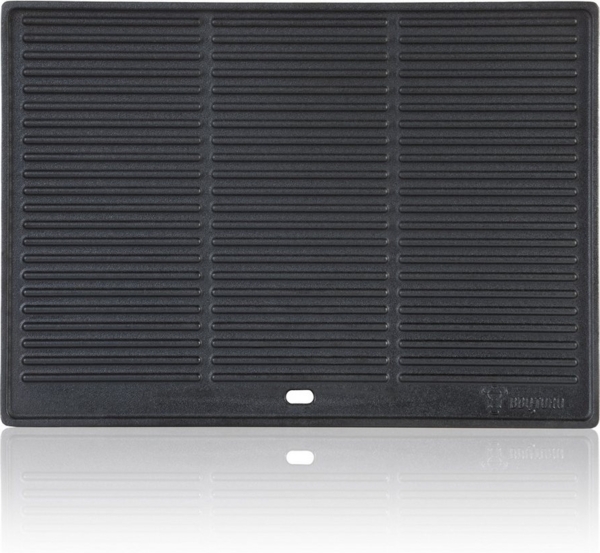 BBQ-Toro Grillplatte Gusseisen Grillplatte 42,5 x 31,5 cm, Wendeplatte pre-seasoned (1-St), Mit Ablaufloch