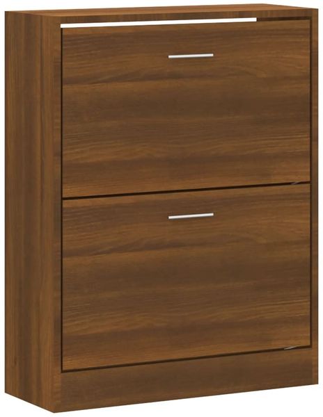 vidaXL Schuhschrank Braun Eichen-Optik 63x24x81 cm Holzwerkstoff 342563 Bild 3