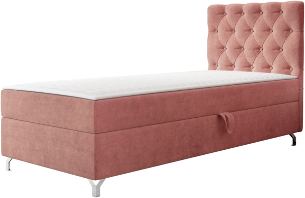 mirjan24 Boxspringbett mit H3-Matratze Cylio I , braun, 90x200 cm