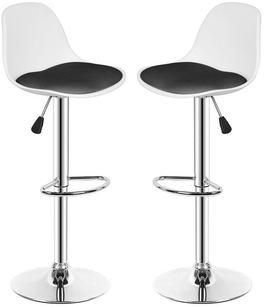 JEOBEST Barhocker Barstühle (Set, 2 St), Höhenverstellbar, Drehbar, Küchenstühle Tresenstuhl mit Rückenlehne