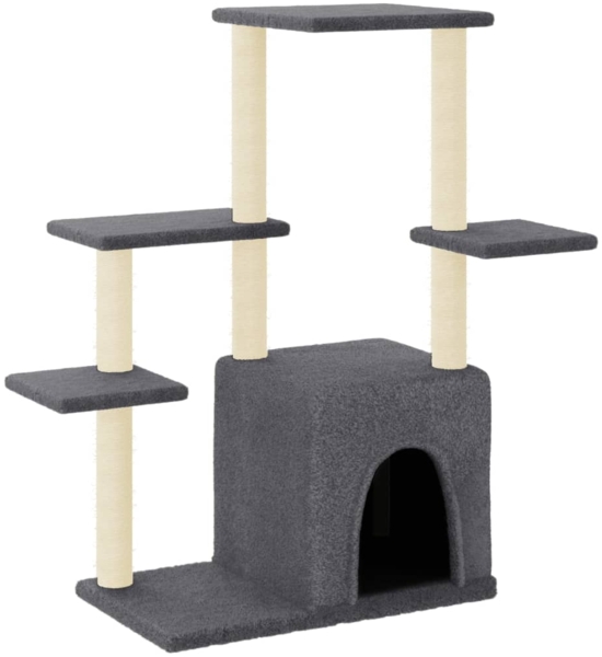 vidaXL Kratzbaum mit Sisal-Kratzsäulen Dunkelgrau 97,5 cm 172051