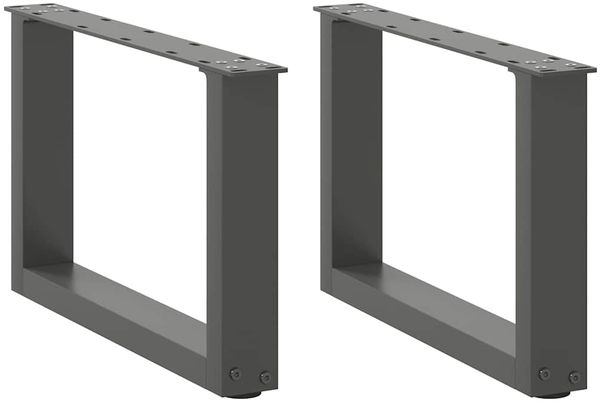 vidaXL Couchtischbeine U-Form 2 Stk. Anthrazit 50x(30-31) cm Stahl 4013138