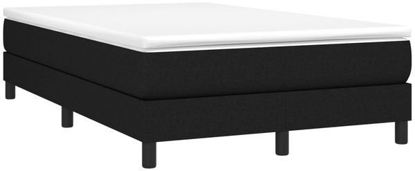 vidaXL Polsterbett, Stoff, 25,0 cm, Schwarz, 120x200 cm, mit Lattenrost, Schwarz Bild 3