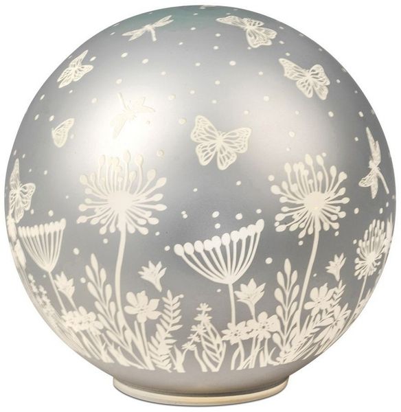 formano Tischleuchte Blumenwiese, LED, mit Timerfunktion, Silber, Blumen, H: 20cm