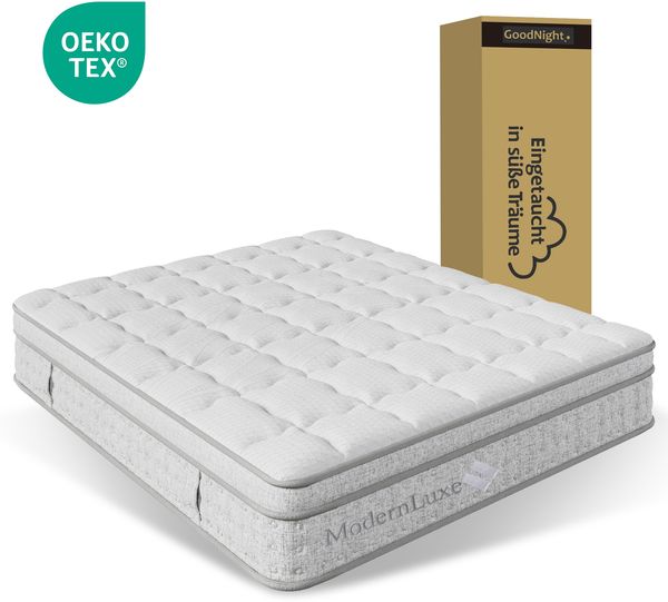 Merax 7-Zonen Taschenfederkernmatratze 160x200 cm H3, 25cm Hohe Hybrid-Matratze, Kaltschaum & Tonnentaschenfederkern, Druckentlastend & Atmungsaktiv, OEKO-TEX®, Queen Size Matratze