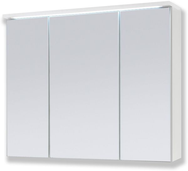 AILEENSTORE Spiegelschrank Badmöbel mit Beleuchtung DUO 100 cm LED WEISS