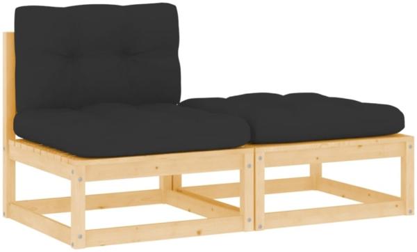 vidaXL 2-tlg. Garten-Lounge-Set mit Kissen Kiefer Massivholz 807294