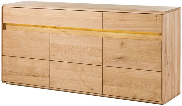 Sideboard Wildeiche inkl. LED 183,5x43,5x86 natur geölt CARDIFF #130