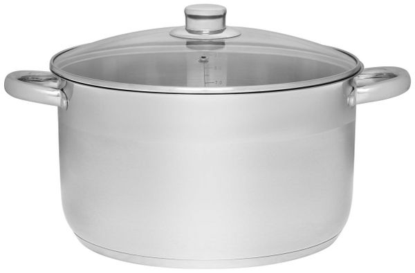 Basic Stahltopf mit Glasdeckel 10 L 28 cm
