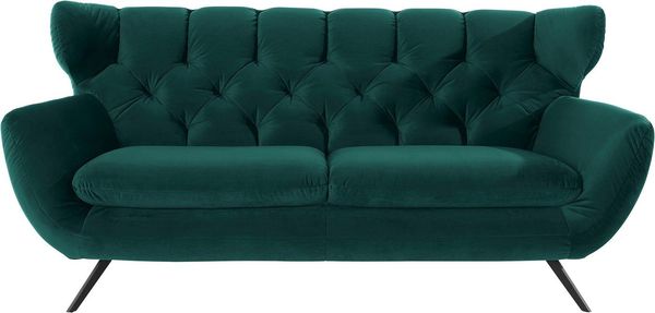 3C Candy 2,5-Sitzer Beatrice, extravagantes Megasofa, bequem, Küchensofa, mit Rückensteppung im Rautenmuster, in Samt Optik oder in Breitcord