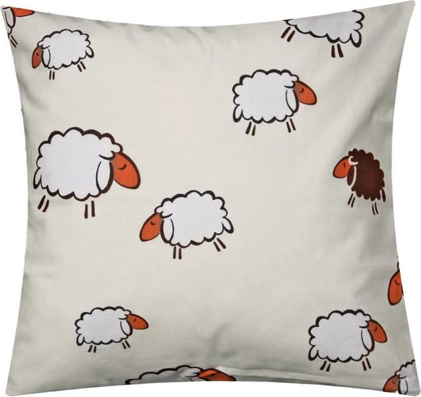 Heubergshop Kissenbezug, (1 Stück), 40x40cm Schafe 100% Baumwolle Kissenhülle Kinder (1-Stück-99/3-40x40)